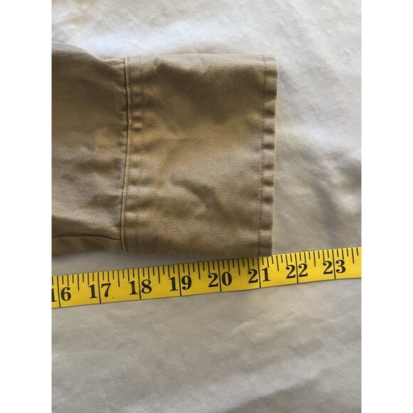 Wrangler Distressed Pearl Snap Brushpopper Heavy Duty Canvas Grunge Size L Tall - Picture 16 of 16